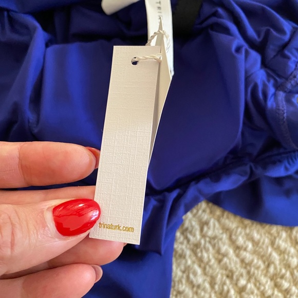 TRINA TURK Off Shoulder 1PC Swimsuit 4 NEW NAVY - Picture 8 of 9